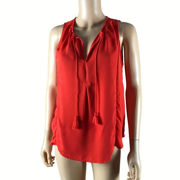 COLLECTIVE CONCEPTS Tassel Tie Sleeveless Wear to Work Top SMALL - Picture 2 of 8